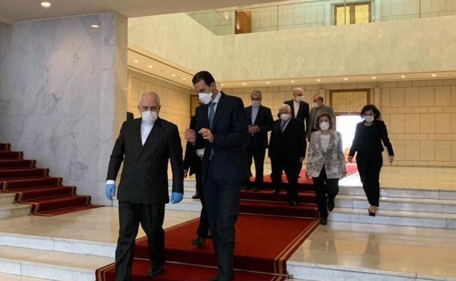 خبرنگاران ظریف با بشار اسد و ولید معلم دیدار کرد